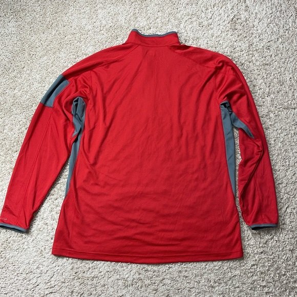 EUC Men’s Columbia Titanium Red/Gray Omni-Wick 1/4 Zip Pullover Size XXL - Picture 6 of 9